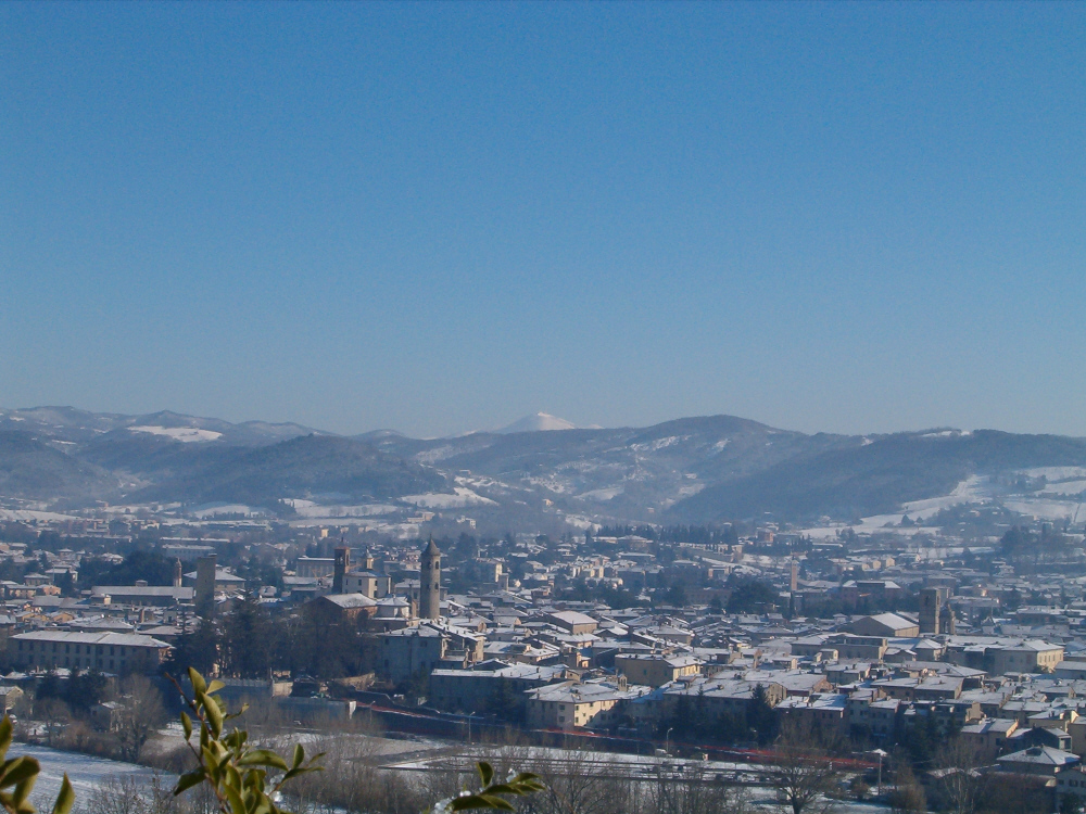 Città di Castello innevata nel gennaio 2004